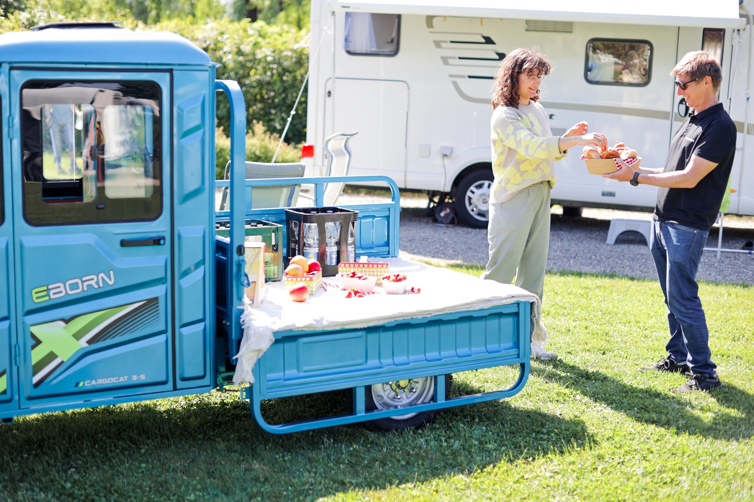 E-born_E-Lastendreirad_CargoCat_Camping_Campingplatz_Mobiler_Kiosk