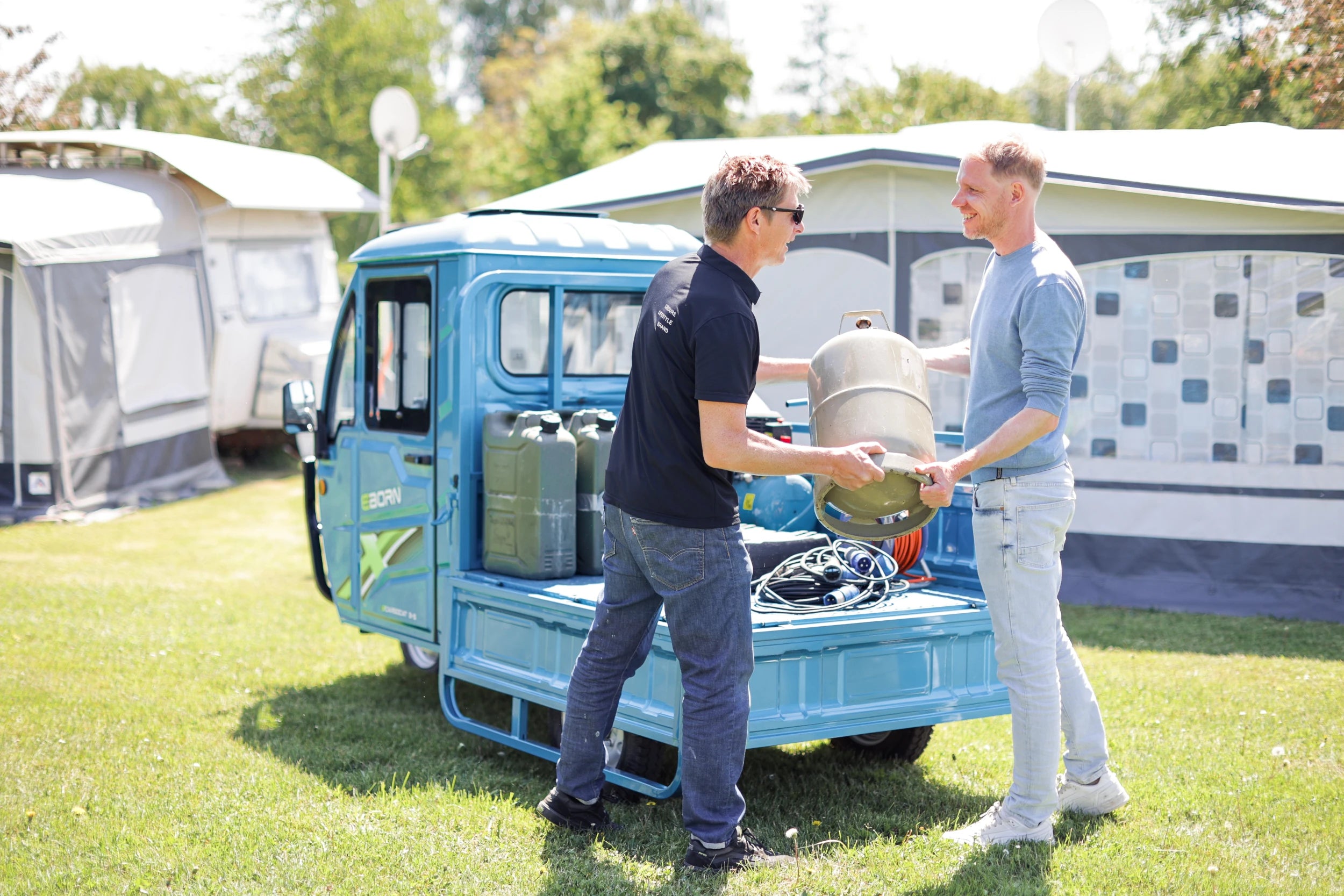 E-born_E-Lastendreirad_CargoCat_Camping_Campingplatz_Versorgung_Versorgungsfahrzeug