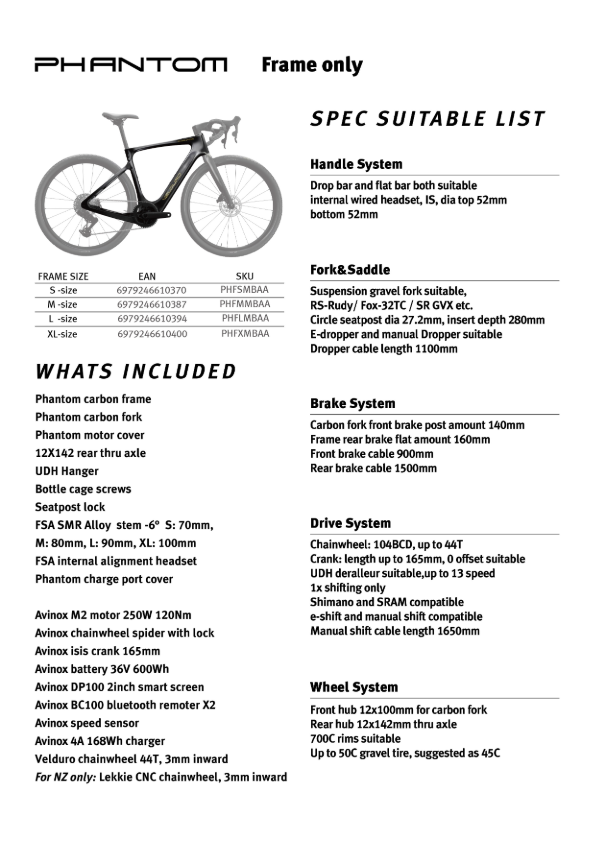 Velduro Phantom (Gravel) - Frameset | powered by DJI