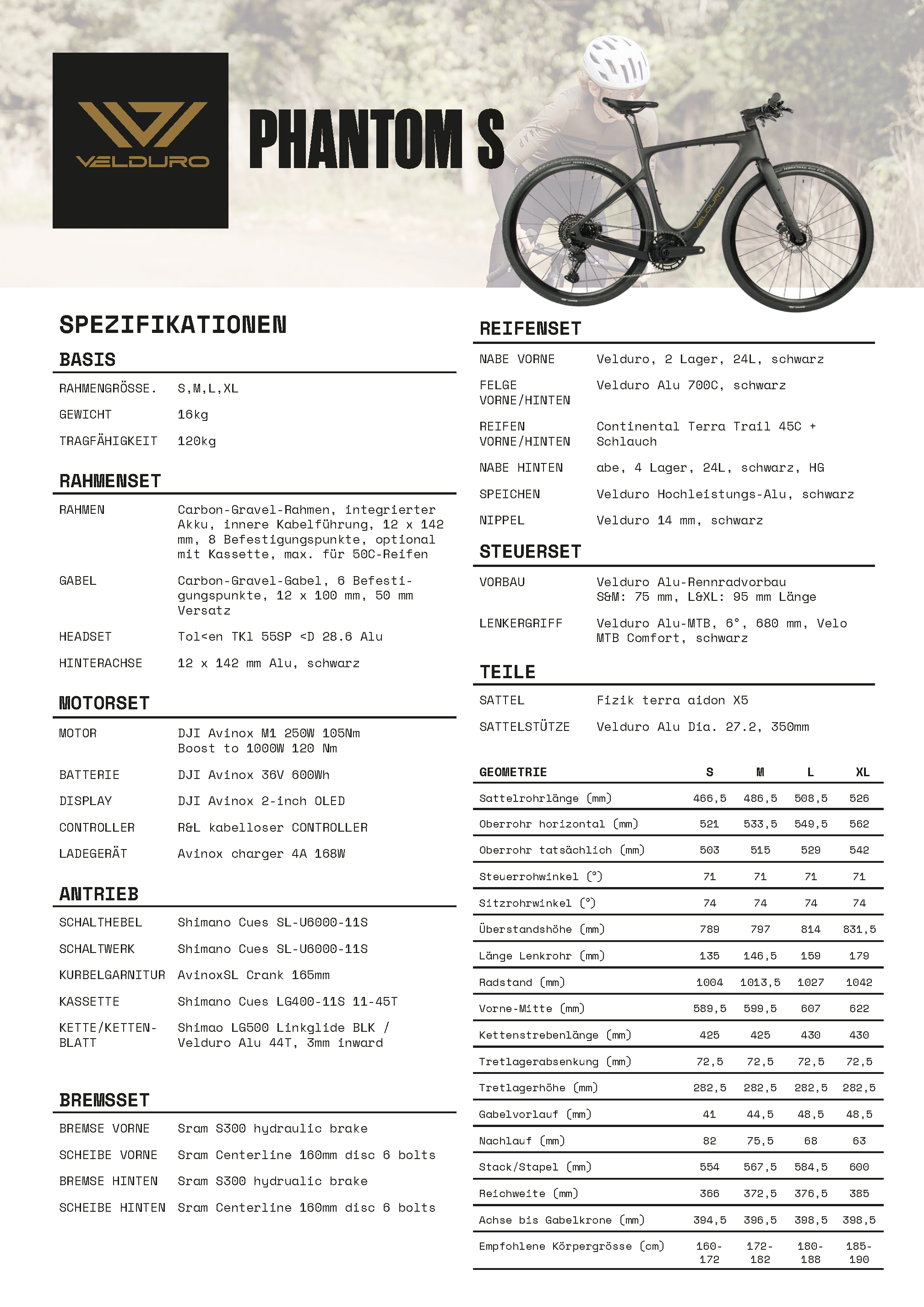 Velduro Phantom S - Flat Bar E-Gravel | powered by DJI